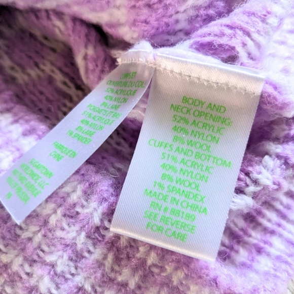 Lilly Pulitzer Corabelle Sweater Balloon Sleeve Purple Iris Wool Size Small - Picture 5 of 8